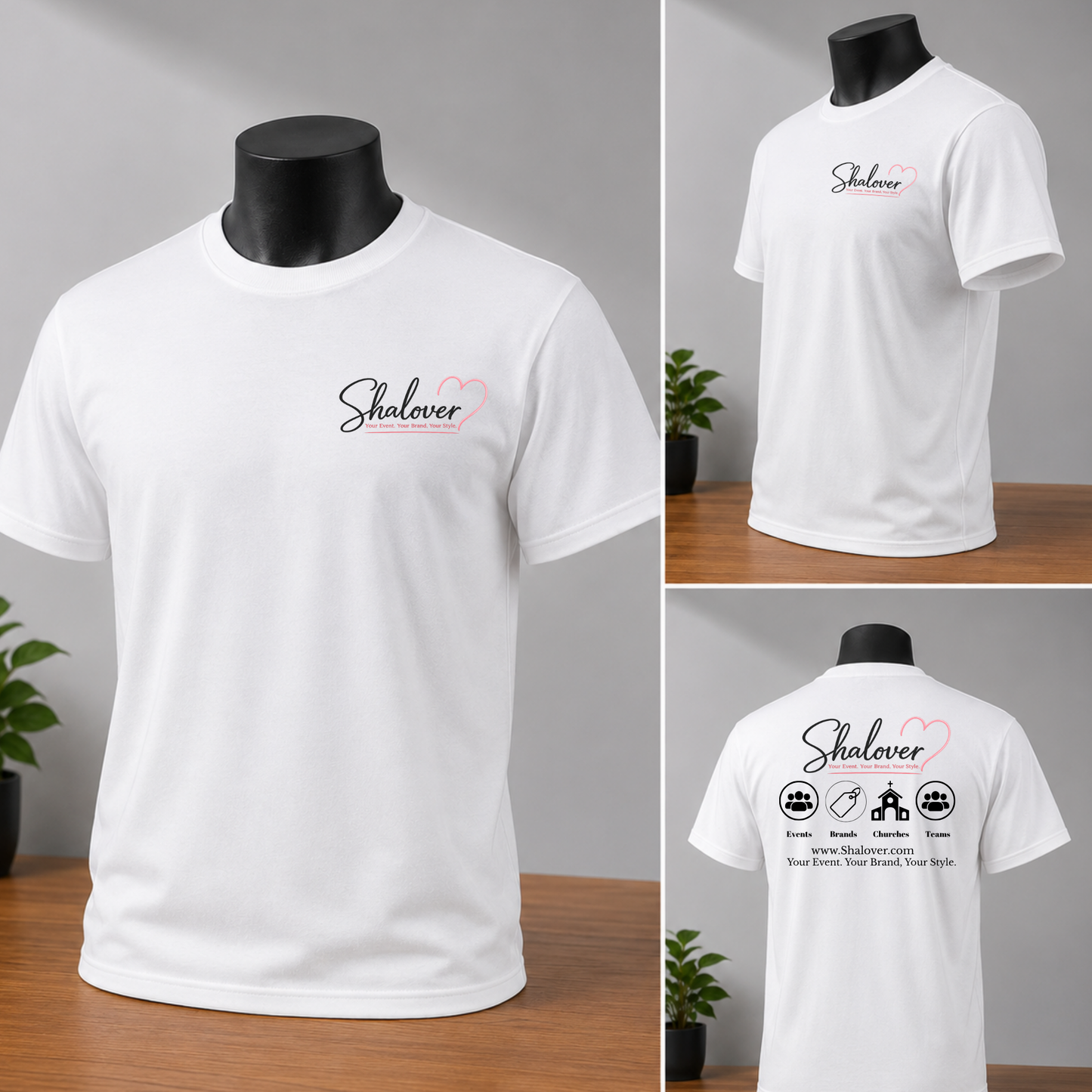Custom T-Shirt – Front Logo & Back Design | Personalized for Businesses, Events & Churches