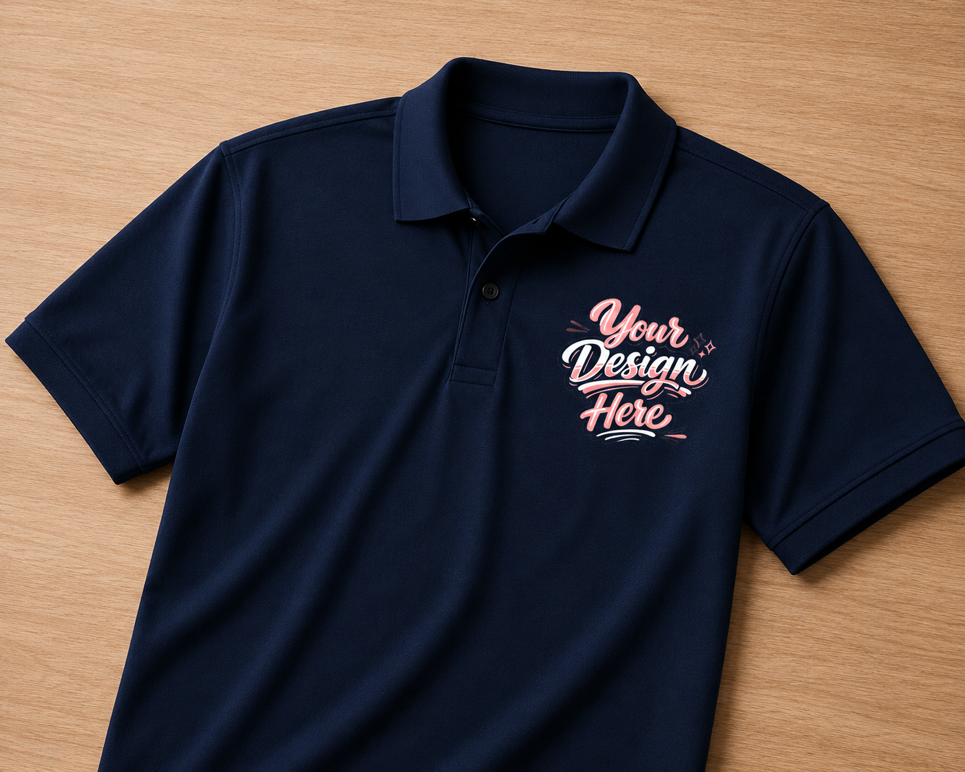 Custom Short Sleeve Polo Shirt – DTF Printed Logo Polo | Premium Business & Uniform Polo